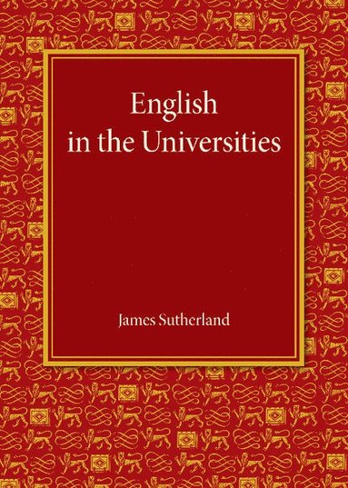 bokomslag English in the Universities