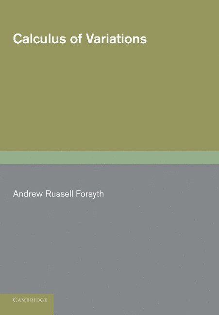 Andrew Russell Forsyth - Calculus of Variations, Häftad
