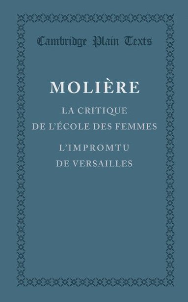 bokomslag La critique de l'ecole des femmes