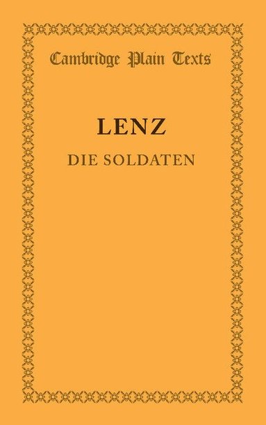 Jakob Michael Reinhold Lenz - Die Soldaten, Häftad