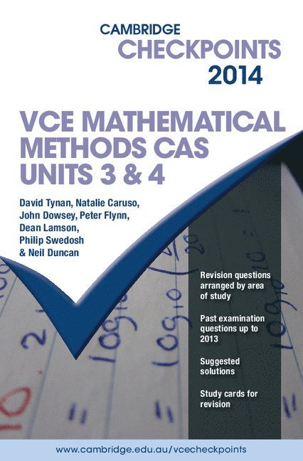 Cambridge Checkpoints VCE Mathematical Methods CAS Units 3 and 4 2014 1