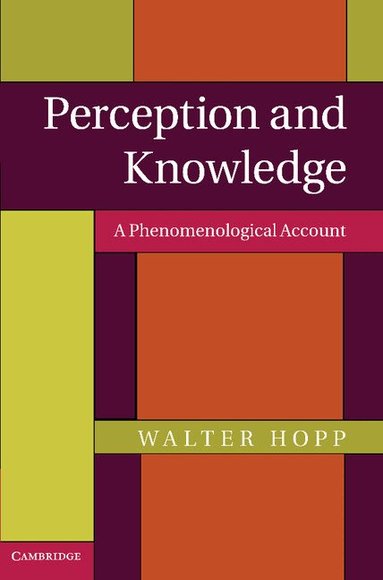Walter Hopp - Perception and Knowledge, Häftad