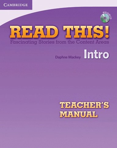 bokomslag Read This! Intro Teacher's Manual with Audio CD