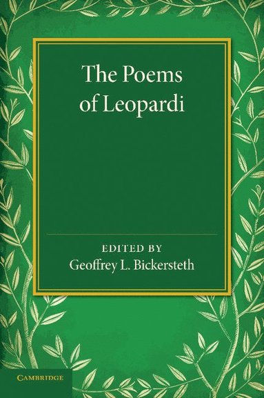 bokomslag The Poems of Leopardi