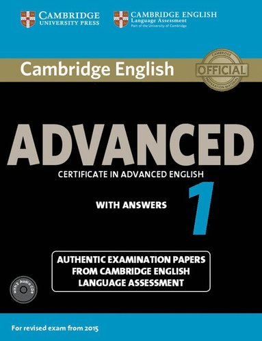 bokomslag Cambridge English Advanced 1 for Revised Exam from 2015 Student's Book Pack (Student's Book with Answers and Audio CDs (2))