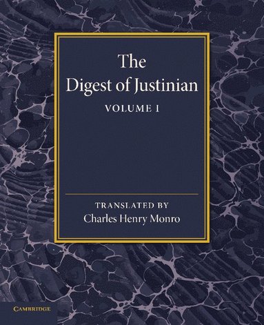 bokomslag The Digest of Justinian: Volume 1