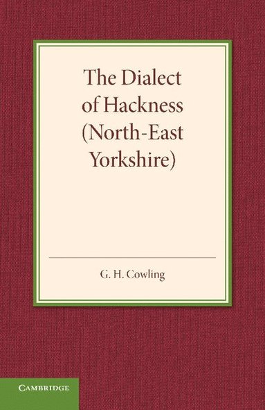 bokomslag The Dialect of Hackness (North-East Yorkshire)