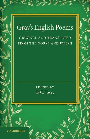 Thomas Gray, D. C. Tovey - Gray's English Poems, Häftad