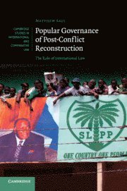 bokomslag Popular Governance of Post-Conflict Reconstruction