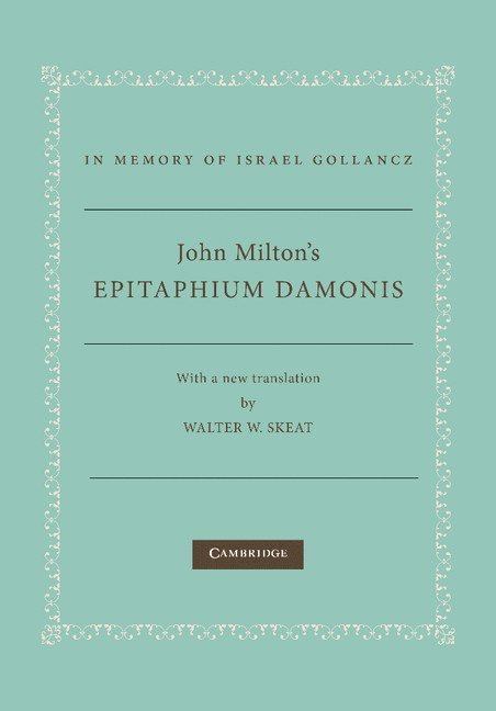 John Milton's Epitaphium Damonis 1