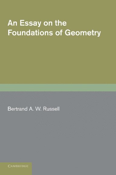 bokomslag An Essay on the Foundations of Geometry