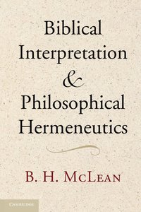 bokomslag Biblical Interpretation and Philosophical Hermeneutics