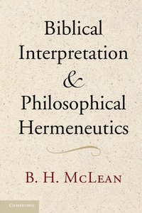 bokomslag Biblical Interpretation and Philosophical Hermeneutics