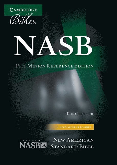 NASB Pitt Minion Reference Bible, black calfsplit leather, red letter text 1