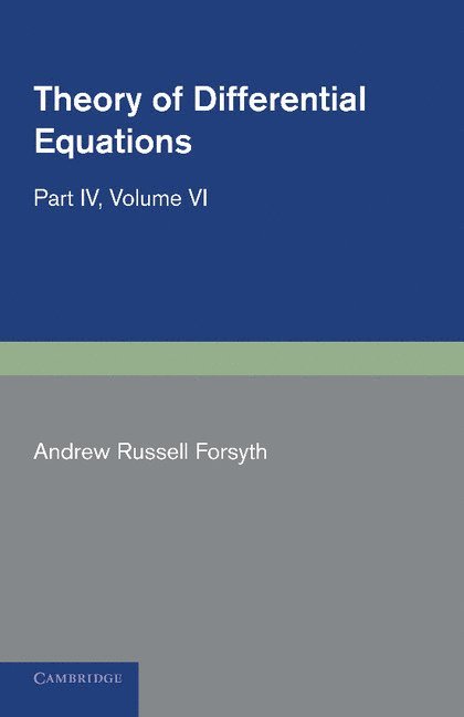 Andrew Russell Forsyth - Theory of Differential Equations, Häftad