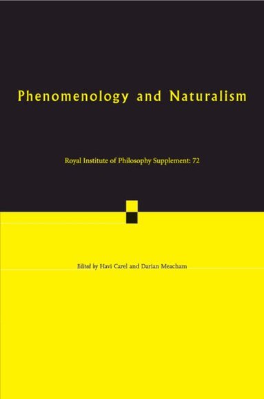 Havi Carel, Darian Meacham, Havi Carel, Darian Meacham - Phenomenology and Naturalism, Häftad