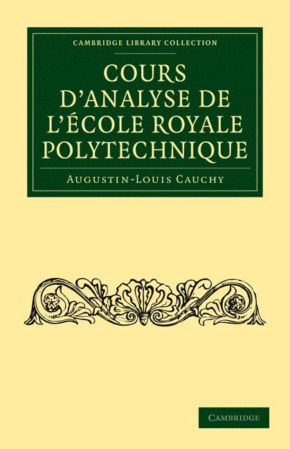 Cours d'analyse de l'cole Royale Polytechnique 1