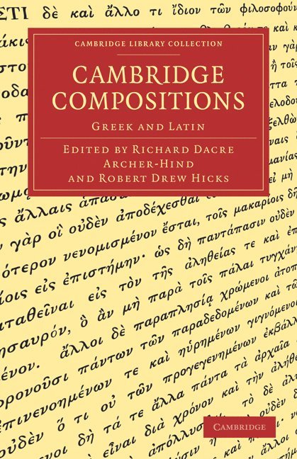 Richard Dacre Archer-Hind, Robert Drew Hicks - Cambridge Compositions, Häftad