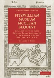 bokomslag Fitzwilliam Museum McClean Bequest