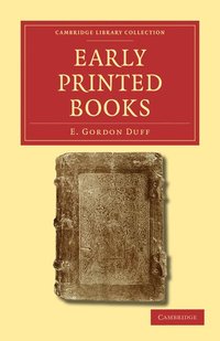 bokomslag Early Printed Books