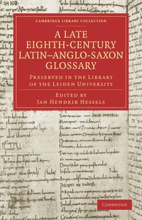 bokomslag A Late Eighth-Century Latin-Anglo-Saxon Glossary Preserved in the Library of the Leiden University