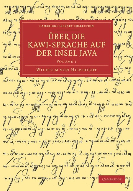 Wilhelm von Humboldt, Wilhelm Von Humboldt - Über die Kawi-sprache auf der Insel Java, Häftad