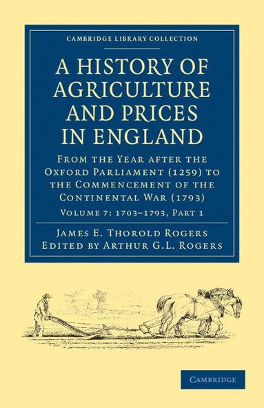 bokomslag A History of Agriculture and Prices in England