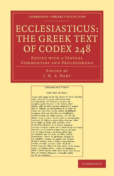 bokomslag Ecclesiasticus: The Greek Text of Codex 248