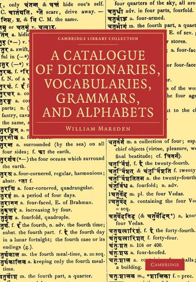 bokomslag A Catalogue of Dictionaries, Vocabularies, Grammars, and Alphabets