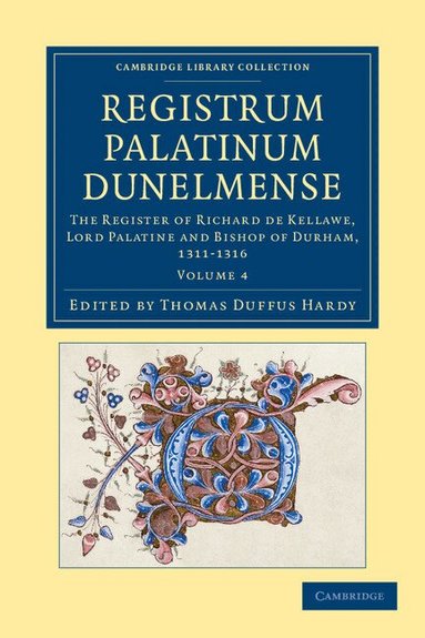 Thomas Duffus Hardy - Registrum Palatinum Dunelmense, Häftad