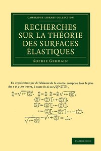 bokomslag Recherches sur la thorie des surfaces lastiques