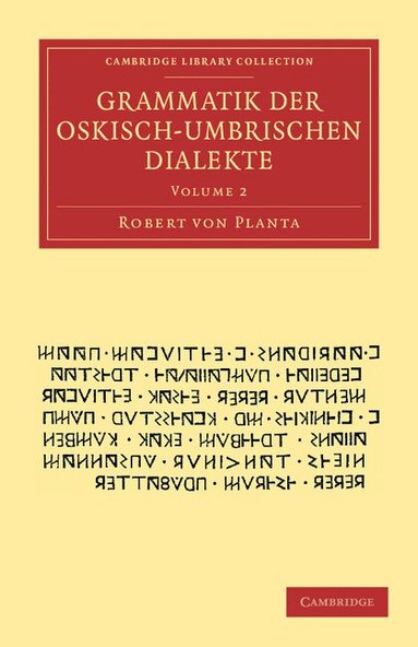 Robert von Planta - Grammatik der Oskisch-Umbrischen Dialekte, Häftad