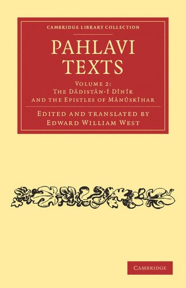 bokomslag Pahlavi Texts - Volume 2