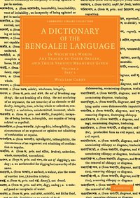 bokomslag A Dictionary of the Bengalee Language