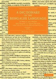 William Carey - Dictionary of the Bengalee Language, Häftad