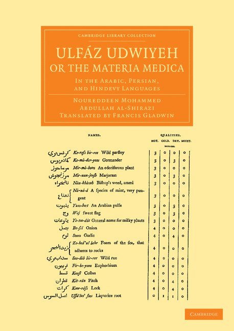 Ulfz Udwiyeh, or the Materia Medica 1
