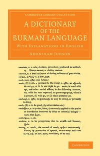 bokomslag A Dictionary of the Burman Language
