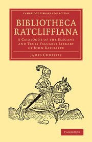 bokomslag Bibliotheca Ratcliffiana