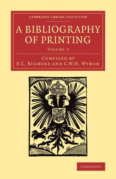 bokomslag A Bibliography of Printing