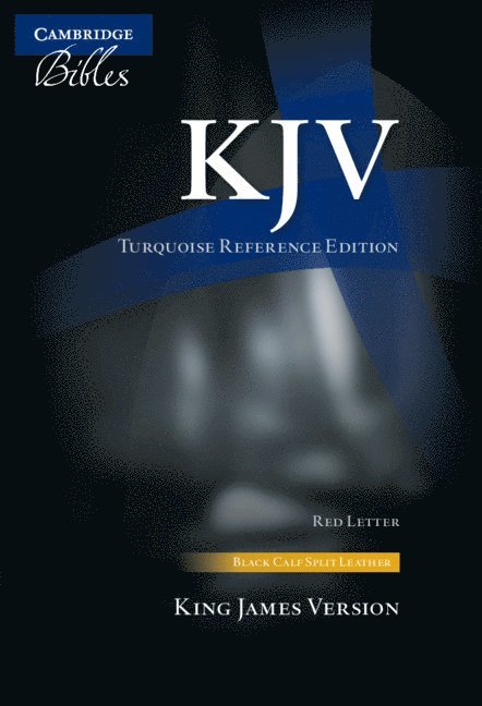 KJV Turquoise Reference Bible, Black Calf Split Leather, Red-letter Text, KJ674:XR 1