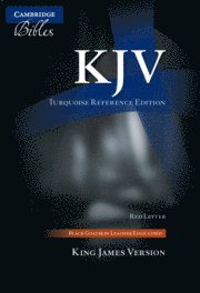 KJV Turquoise Reference Bible, Black Goatskin Leather, Red-letter Text, KJ676:XRL