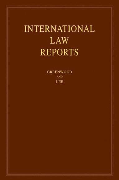 bokomslag International Law Reports: Volume 175