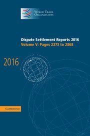 bokomslag Dispute Settlement Reports 2016: Volume 5, Pages 2273 to 2868