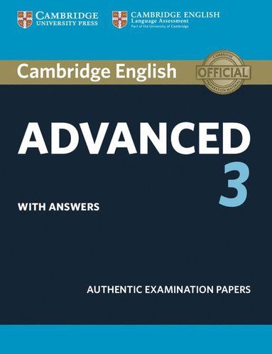 bokomslag Cambridge English Advanced 3 Student's Book with Answers
