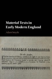 bokomslag Material Texts in Early Modern England