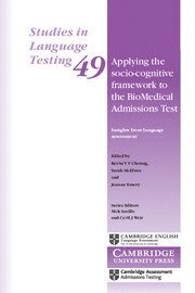 bokomslag Applying the Socio-Cognitive Framework to the BioMedical Admissions Test