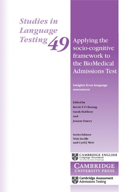 Applying the Socio-Cognitive Framework to the BioMedical Admissions Test 1