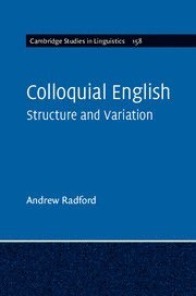 Andrew Radford - Colloquial English, Häftad