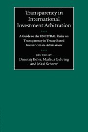 Transparency in International Investment Arbitration 1