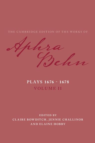 bokomslag Plays 1676-1678: Volume 2, Plays 1676-1678
